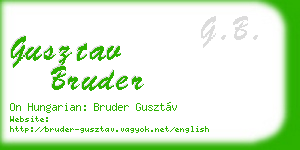 gusztav bruder business card